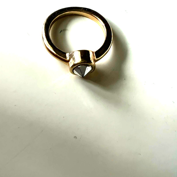 Simple Gold and Silver Tones Ring, size 6 approx, - Picture 2 of 5